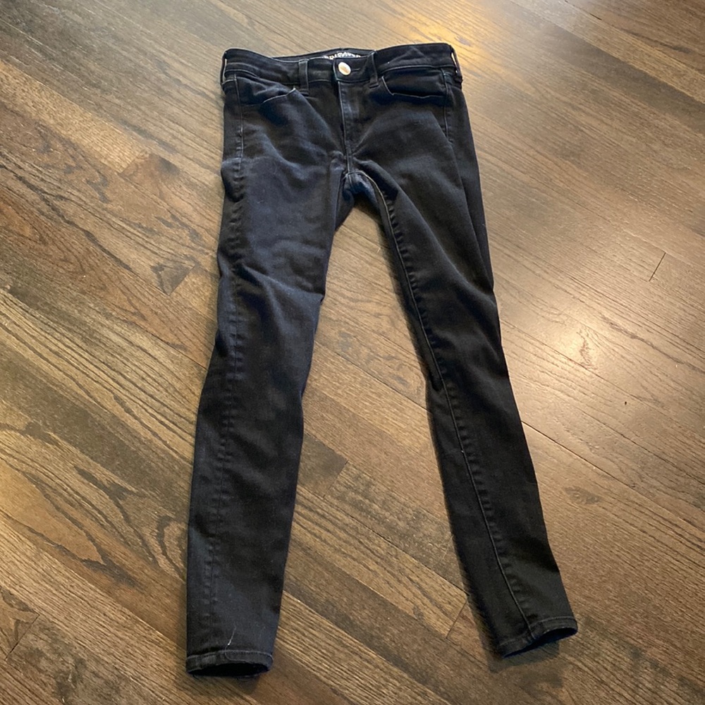 American Eagle Black Jegging Jeans 2 EUC